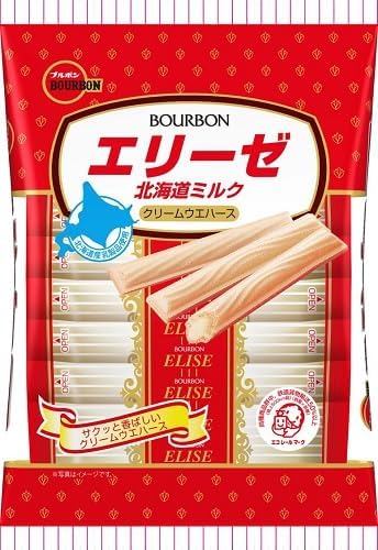 Bourbon Elise Hokkaido Milk, 16 pieces x 1 bag
