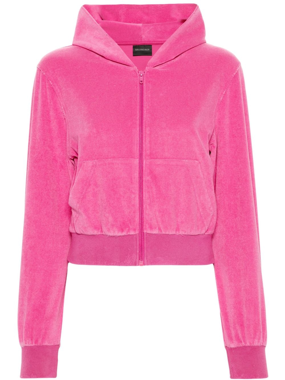 Balenciaga バレンシアガベルベットはフーディーをジップしました - Image 1