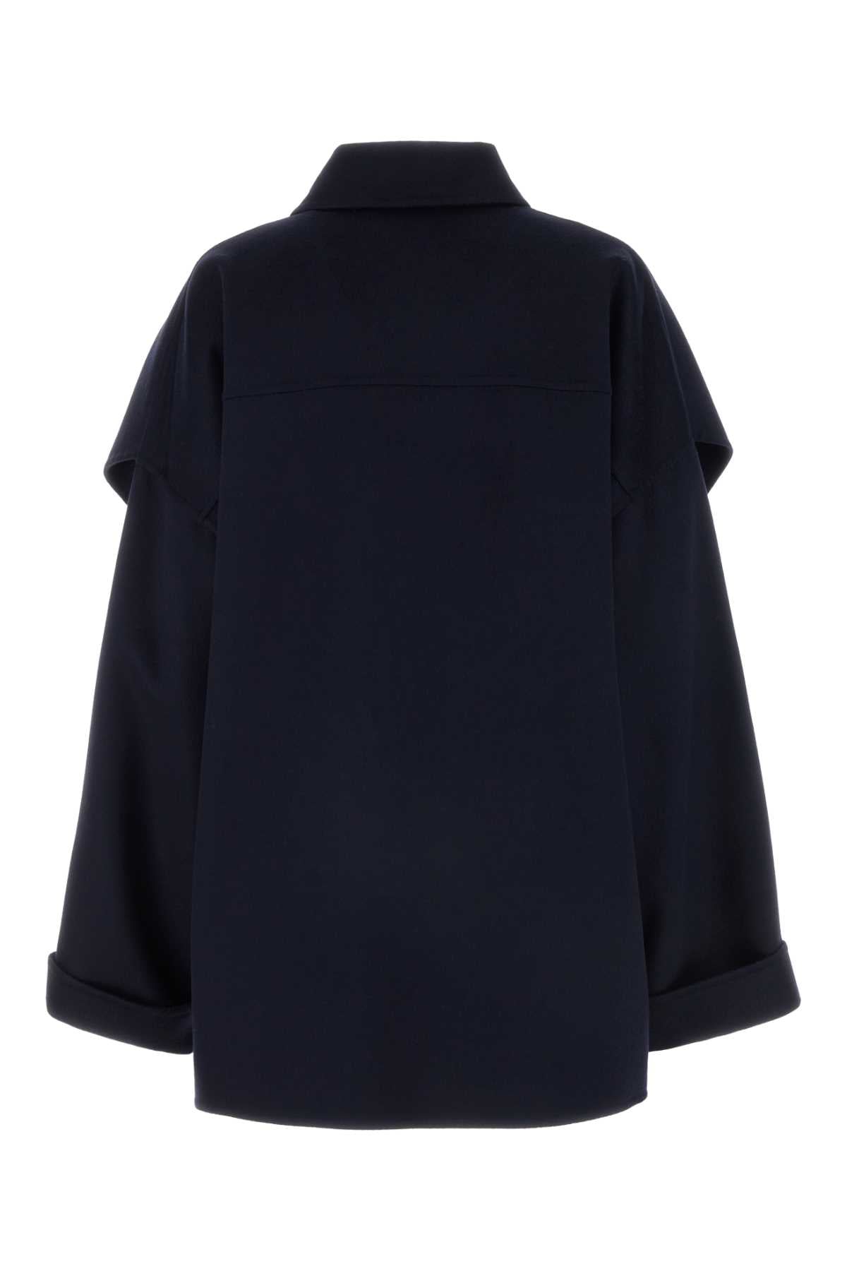 Bottega Veneta ボッテガベネタミッドナイトブルーウールブレンドコート - Image 1