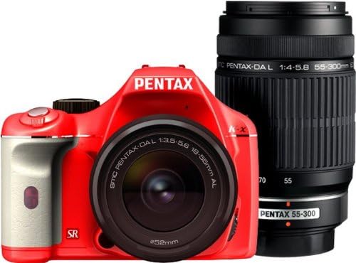 PENTAX DSLR K-x Double Zoom Kit Red/White 021