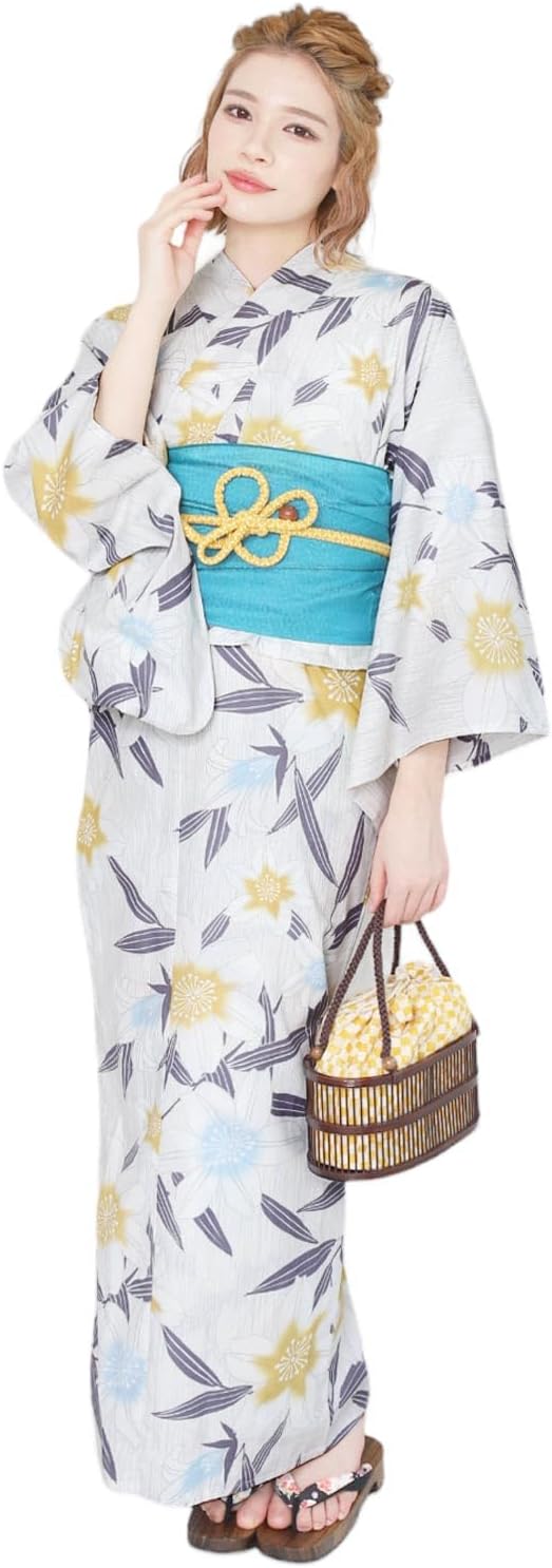 Fuuka Two-Part Separate Yukata, Single Item, For Women, Adult, One Size Fits All