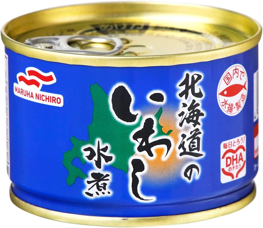 Maruhanichiro Hokkaido Sardines in Water, 5.3 oz (150 g) x 6 Packs