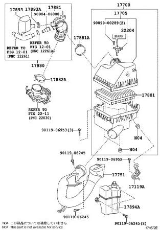 TOYOTA (トヨタ) 純正部品 エアクリーナフィルタ エレメントSUB-ASSY 品番17801-31120