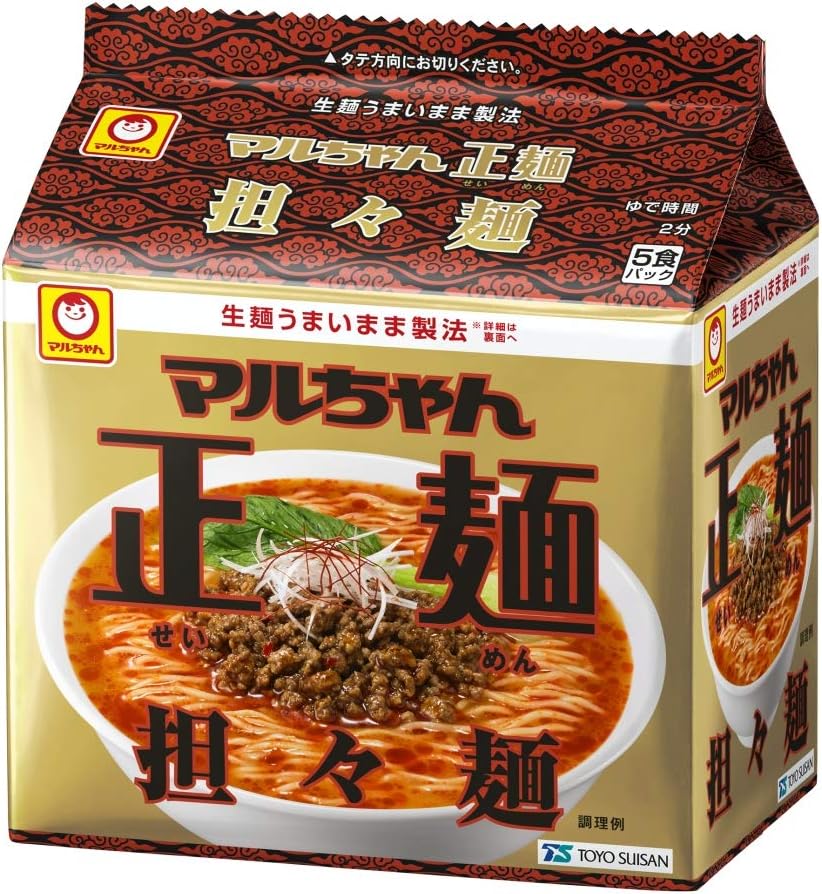 Maru-chan Seimen Tantan Noodles, Pack of 5, 4.2 oz (109 g) x 5 Servings x 6 Packs