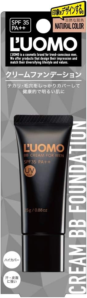 L'UOMO Matte Keep BB Cream N, Natural Skin Color, 0.9 oz (25 g), SPF35 PA++ No Barre, Acne Marks, Blue Beard, Foundation, Men's Cosmetics