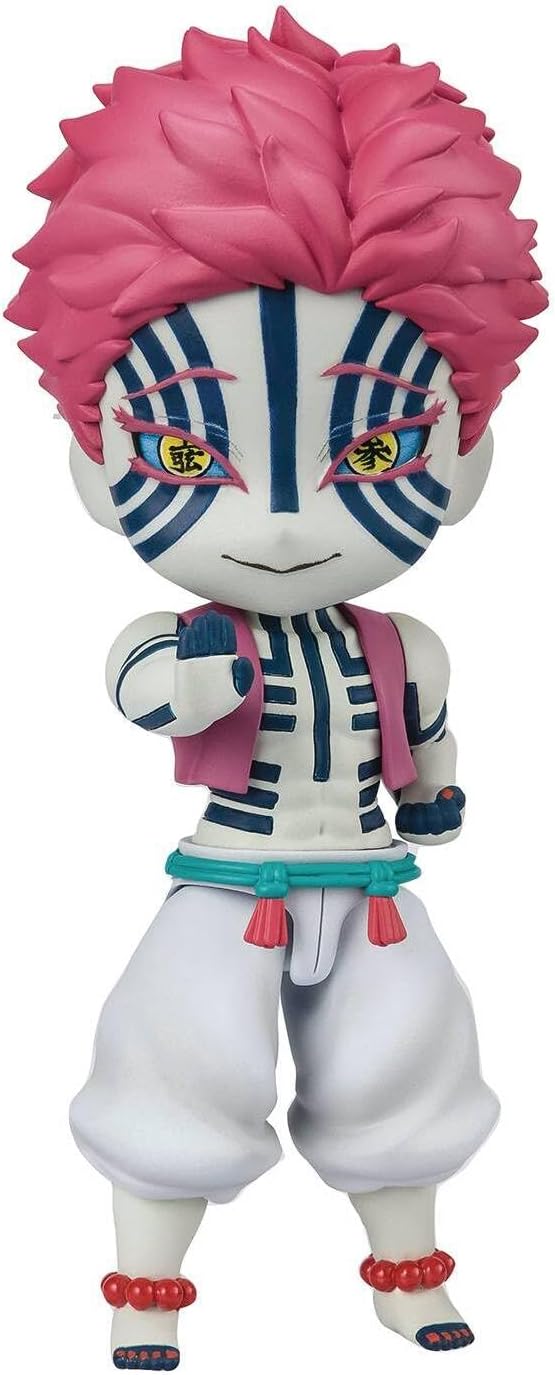 TAMASHII NATIONS Figuarts Mini Demon Slayer Akaza Mini Figure, Approx. 3.5 inches (90 mm), PVC/ABS, Painted Action Figure