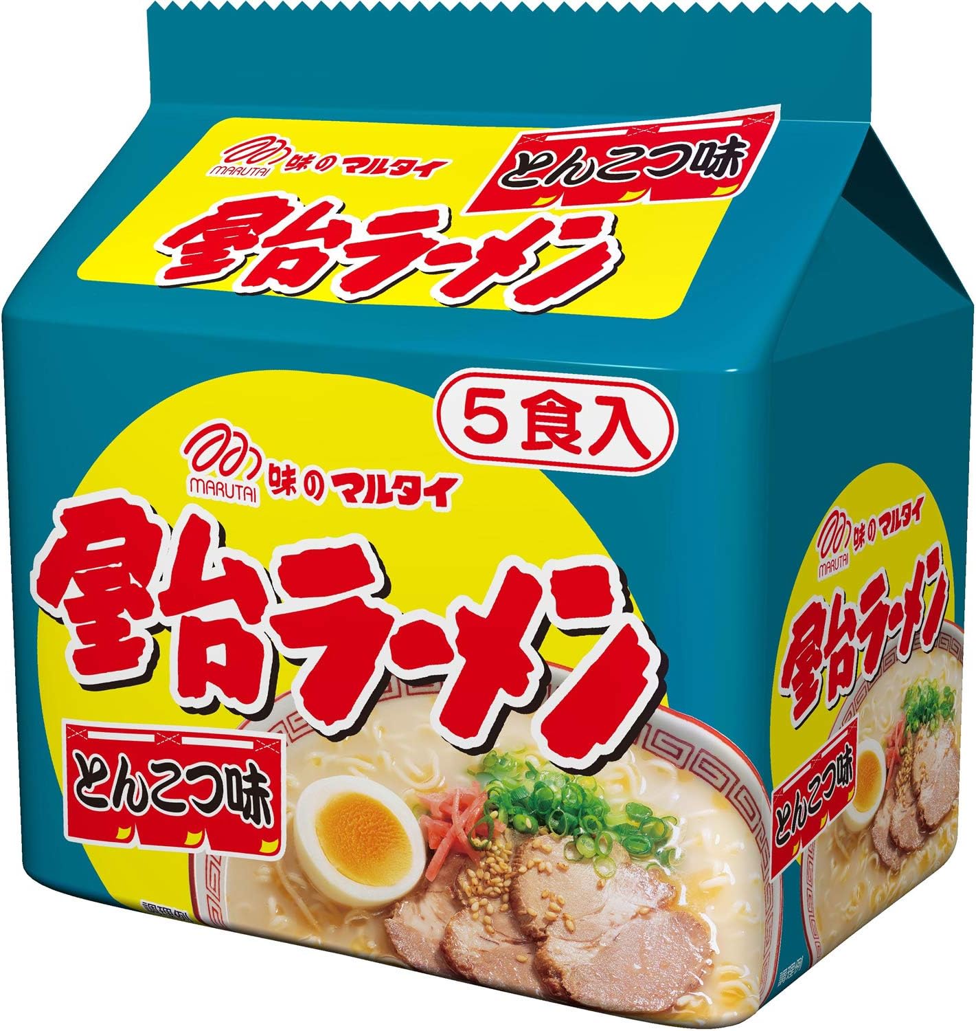 Marutai Food Stall Ramen Tonkotsu, 5 Packets, 17.5 oz (495 g) x 6 Packs