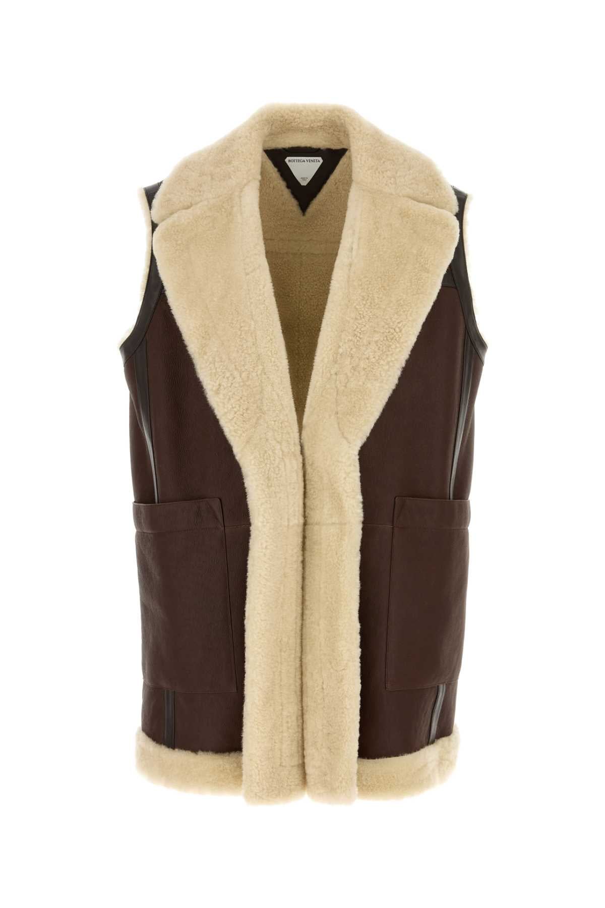 Bottega Veneta ボッテガベネタブラウンレザーベスト - Image 1