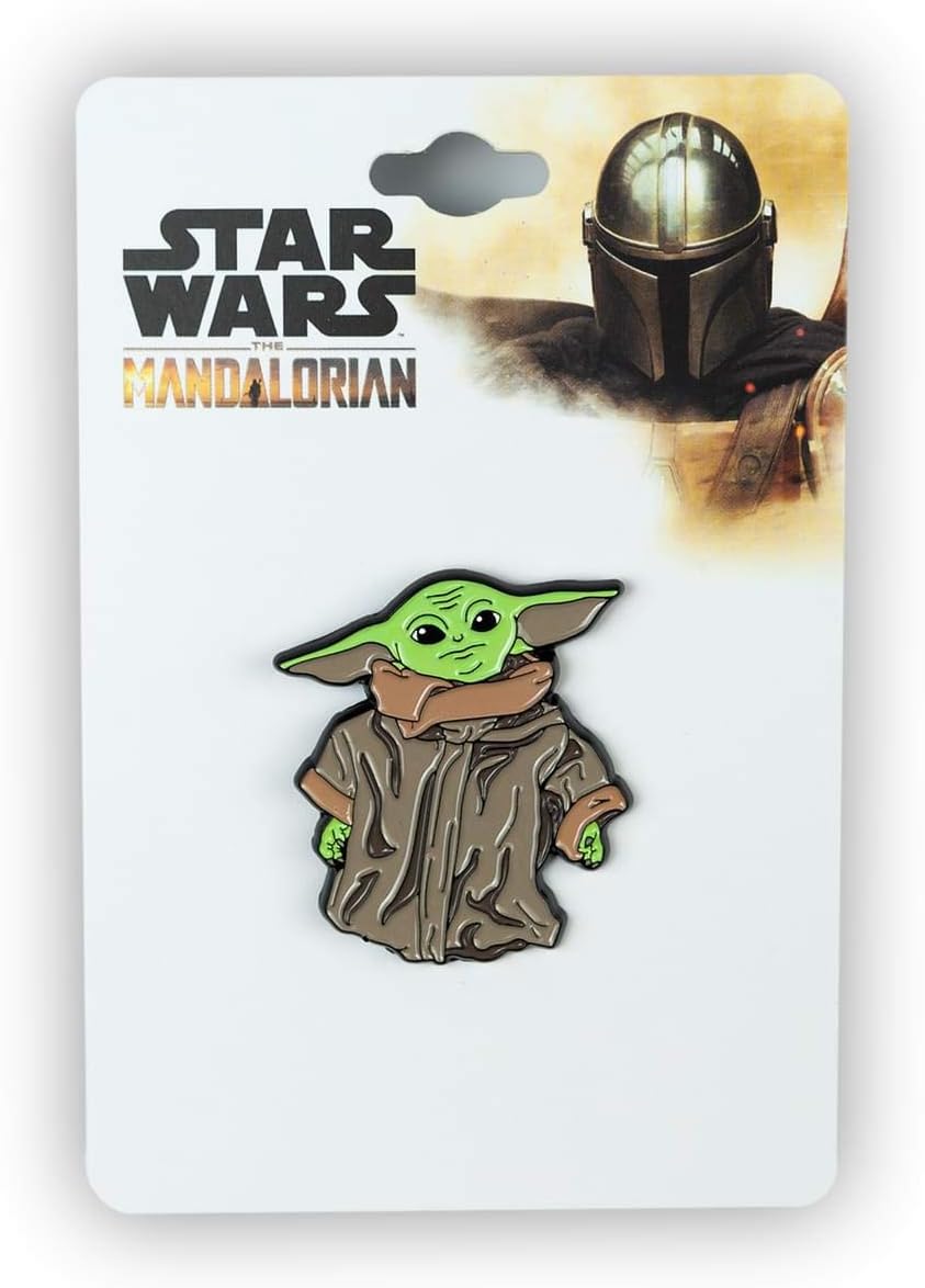 Star Wars: The Mandalorian The Child Collector Pin | Pin de esmalte coleccionable oficial de Star Wars | Curious Baby Yoda de pie | Mide 1.5 pulgadas