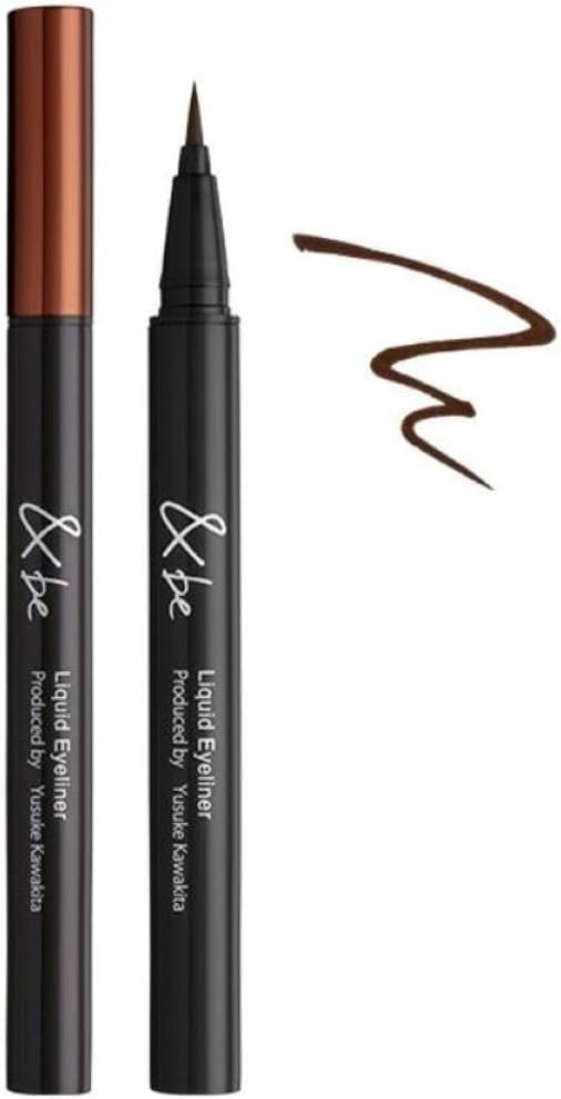 &be &be Liquid Eyeliner/Eye Makeup, Waterproof, Smudge Proof, Hot Water Off, High Coloring (Brown)