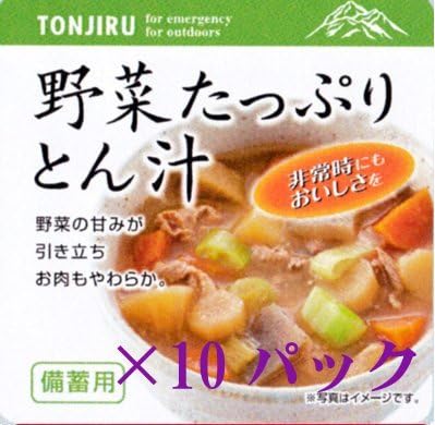 Delicious Emergency Food Series Towa Shokusai Corporation Towa Shokusai Pork Soup with Plenty of Vegetables for Emergency Storage, 10 Pack Set