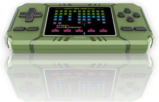 Grigioy Micro Game Box, 500 Games, Portable, Game Console, Compatible Unit, Retro Game, Built-in 500 Types (Green)