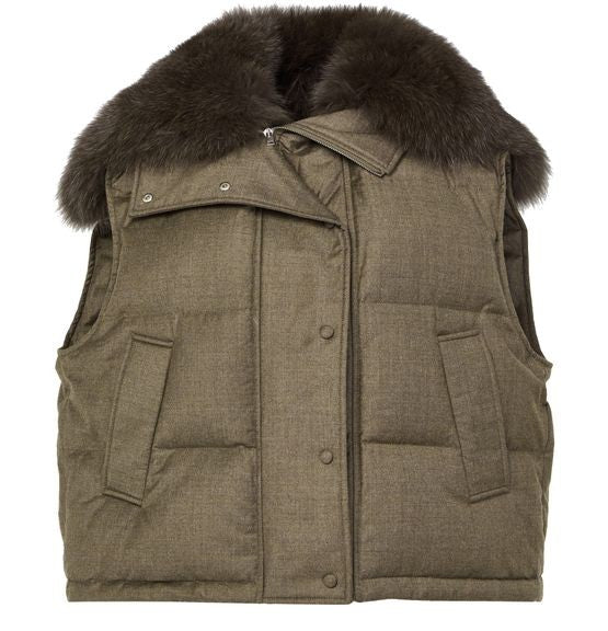 YVES SALOMON Short fox fur gilet - Image 1