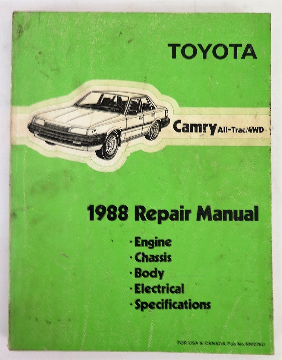 1988 Toyota Camry All-Trac 4WD Repair Shop Manual Original