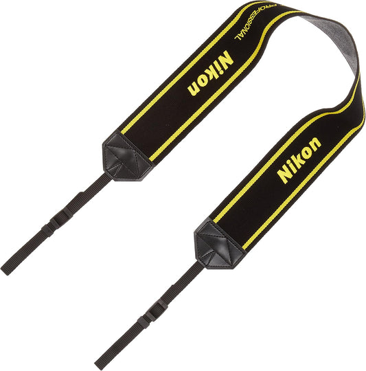 Nikon ネックストラップ 一眼レフ・ミラーレス用 60mm幅 ニコンロゴ ワイドストラップ60 ブラック×イエロー 6919