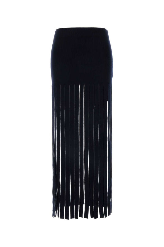 Alanui アランイミッドナイトブルーストレッチウールブレンドスカート - Image 1