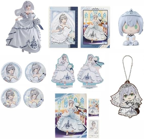 Ichiban Kuji Holo Live ~Wedding Dress Style ~ White Silver Noel Set of 10 Types Complete Set Complete Set Figure, Visual Board, 2 Types, Chocoko Pretend Figure, Can Badge, Normal Version, Hologram