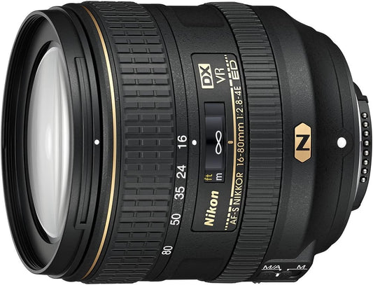Nikon AF-S DX NIKKOR 16-80mm f/2.8-4E ED Vibration Reduction Zoom Lens with Autofocus for Nikon DSLR Cameras (Certified Refurbished)