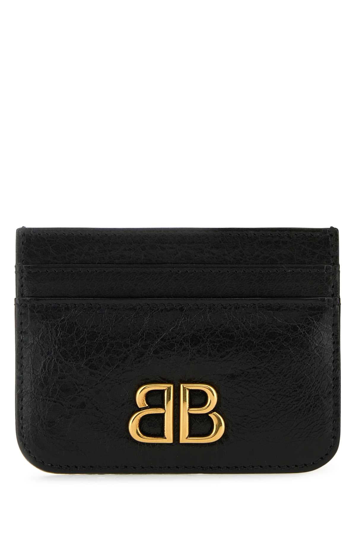 Balenciaga バレンシアガブラックレザーモナコカードホルダー - Image 1