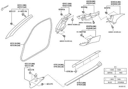TOYOTA Genuine Parts Front Pillar Garnish Clip Occitane Part Number SU003-04477