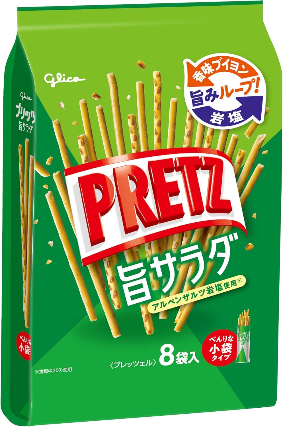 Ezaki Glico Pretz Salad (8 Bags) 4.2 oz (118 g)