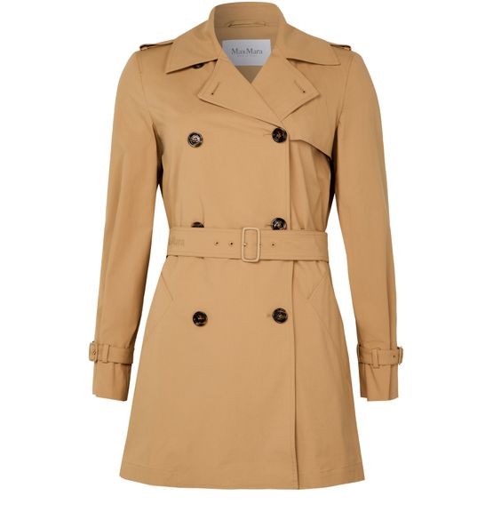 MAX MARA Landa コットンポプリン ショートトレンチコート - Image 1
