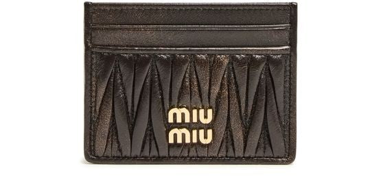 MIU MIU Quilted aged nappa leather cardholder - Image 1