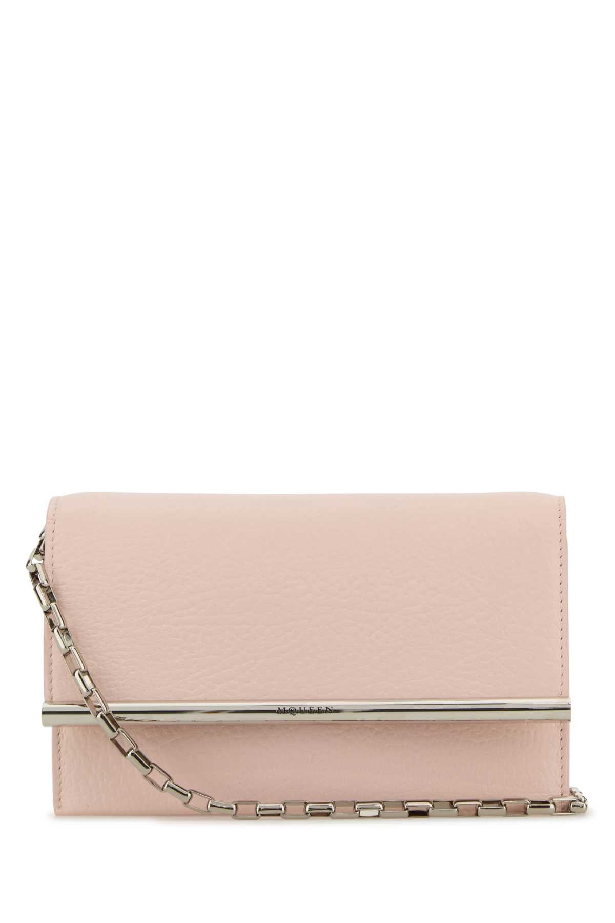 Alexander Mcqueen アレクサンダーマックイーンピンクレザーミニクロスバークラッチ - Image 1