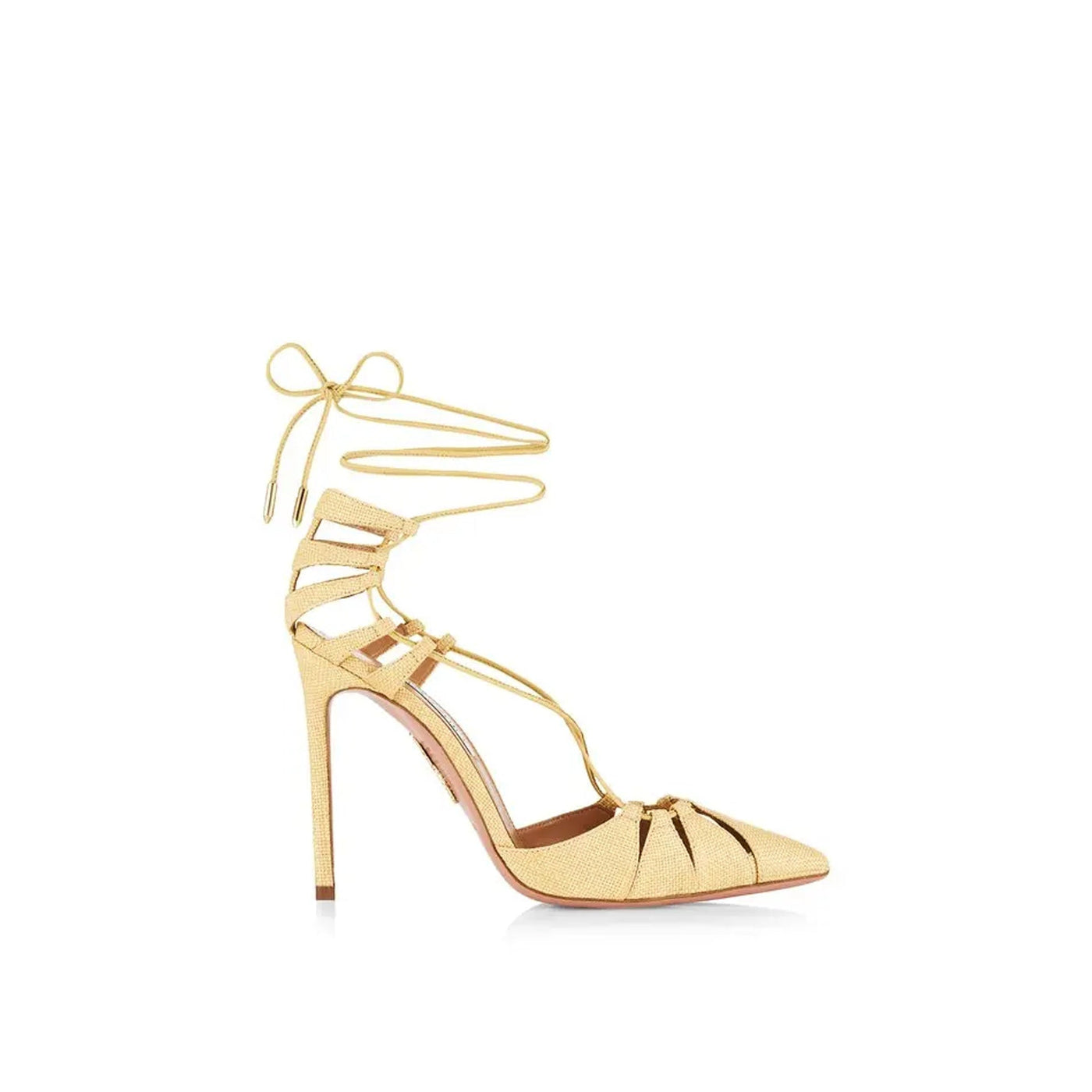 Aquazzura Aquazzurra Bellissima Raffia Stiletto Sandals - Image 1