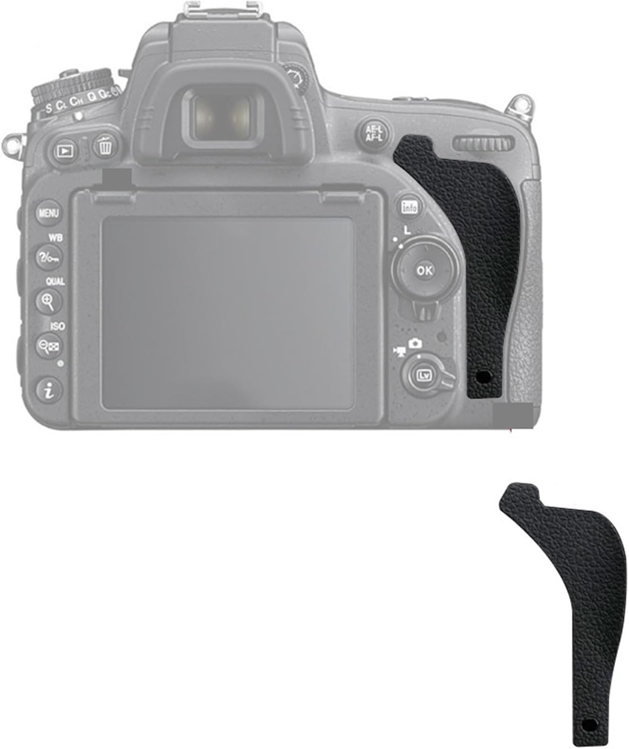 1-50pcs For Nikon for D750 Thumb Rubber Back Cover Rubber, DSLR Camera Replacement Unit Repair Parts (50pcs)