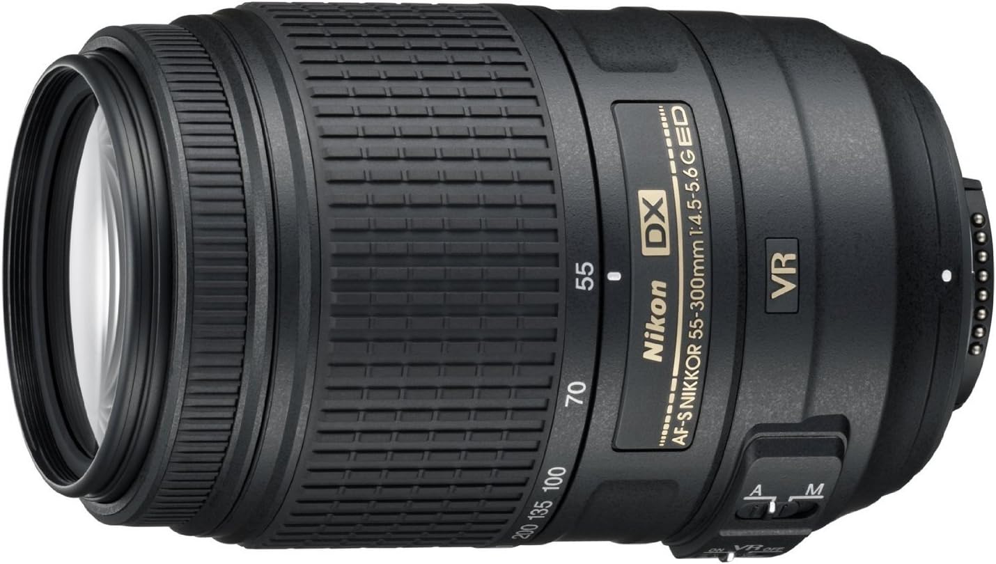 Nikon Long Distance Zoom Lens AF-S DX NIKKOR 2.2 - 11.8 Inch (55-300mm) f/4.5-5.6G ED Nikon DX Format Only