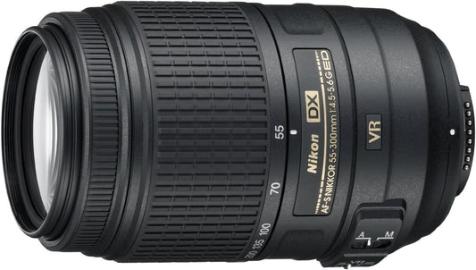 Nikon Long Distance Zoom Lens AF-S DX NIKKOR 2.2 - 11.8 Inch (55-300mm) f/4.5-5.6G ED Nikon DX Format Only