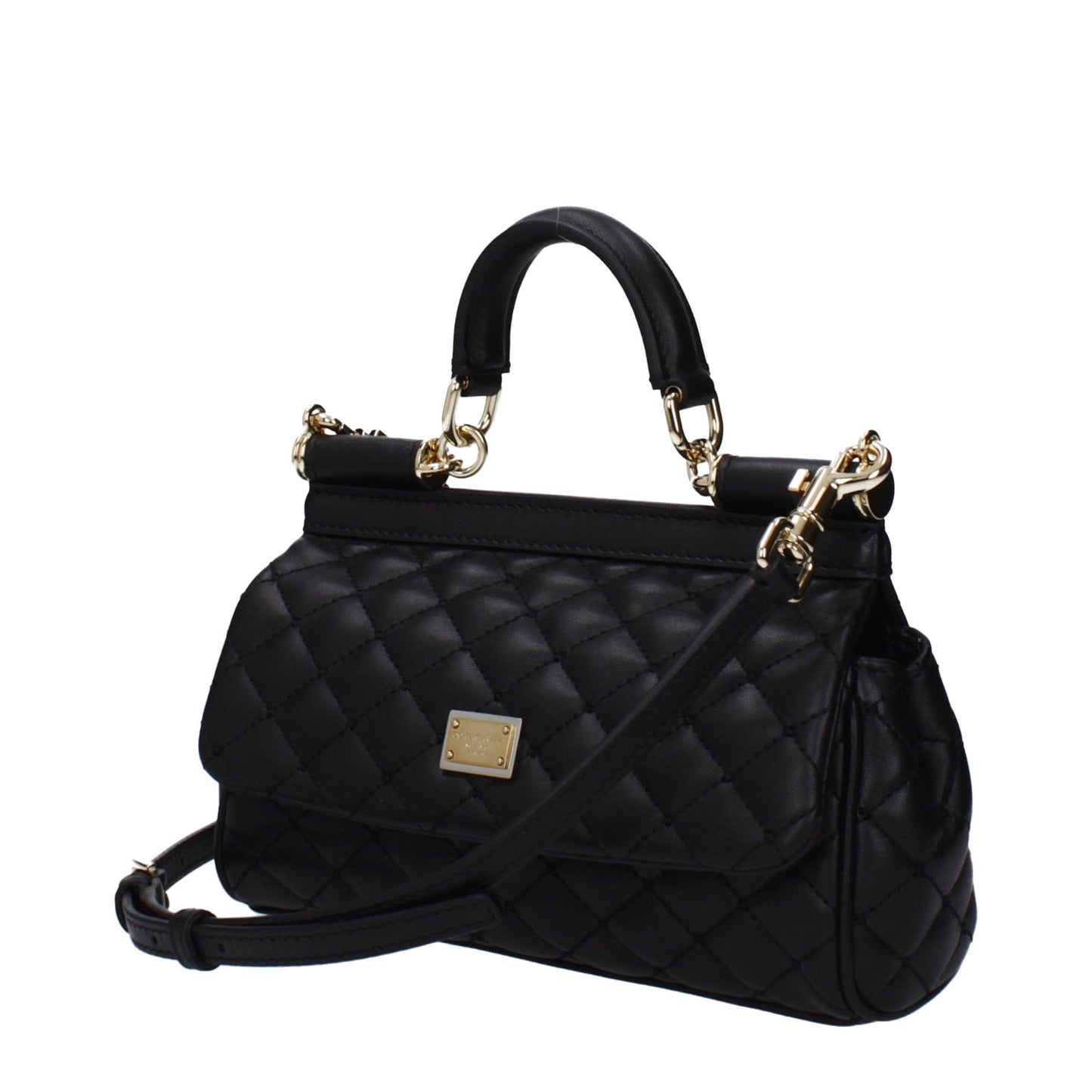 Dolce Gabbana ドルチェ&ガッバーナハンドバッグシチリアスモールウーマンレザーブラック - Image 1