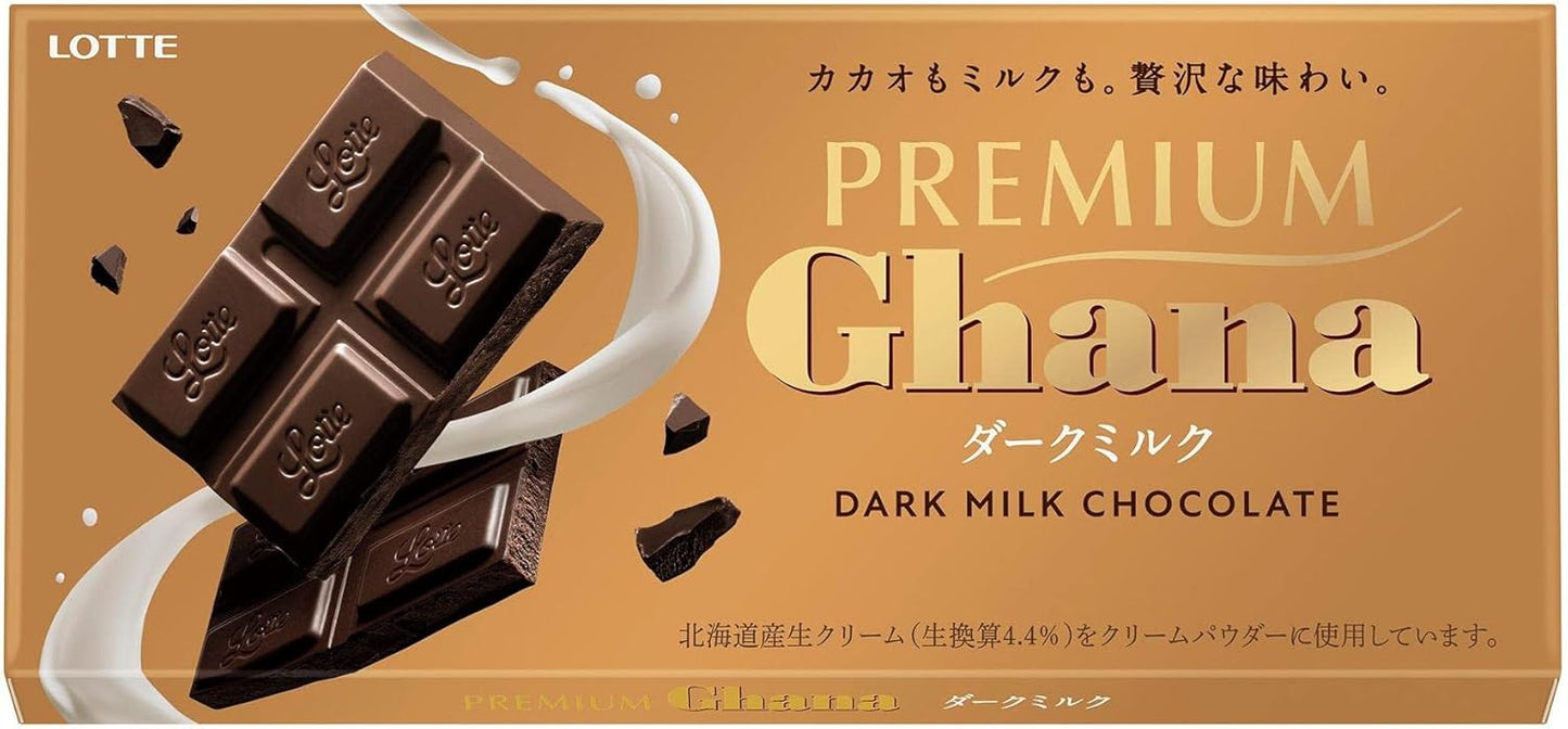 Lotte Premium Ghana Dark Milk 2.4 oz (70 g)