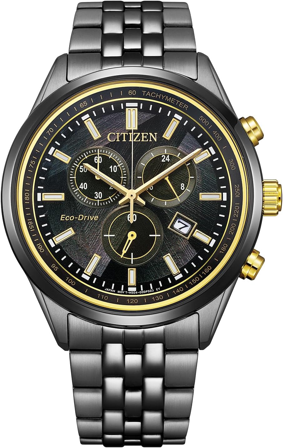Citizen Collection AT2576-68E Light in Black Chronograph Men's Business Analog Wristwatch (10 ATM Waterproof/Eco-Drive)