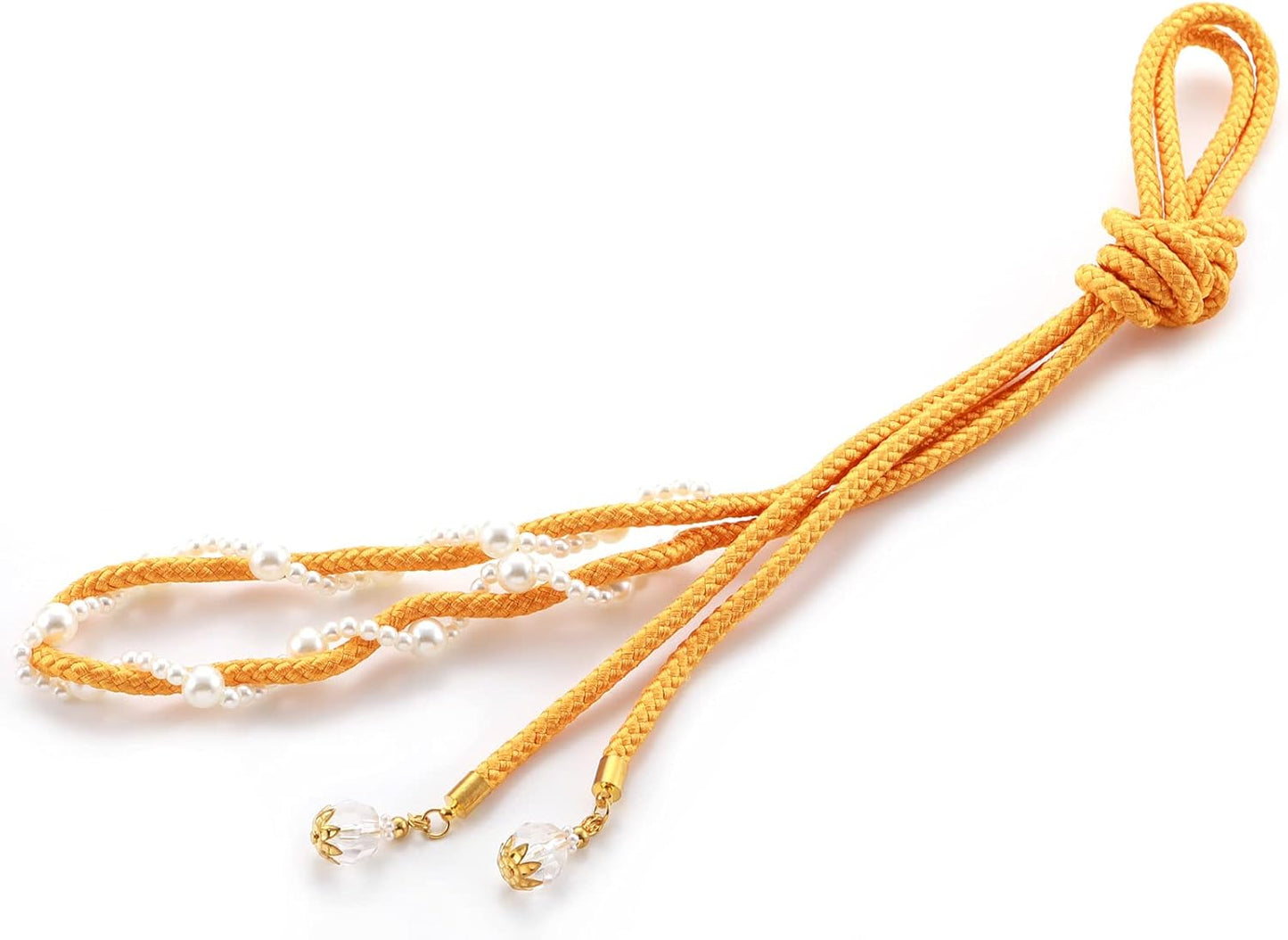 Sarasa Obi Belt Tie and Accessory for Yukata (Summer Kimono) with Pearl Beads