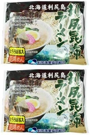 Ramen, Dried Noodles, Instant Ramen, Bag Noodles, Rishiri Kombu Ramen, Salt Ramen, Set of 2 Bags, Ramen Soup, Rishiri Kombu Ramen, Rishiri Kombu Ramen