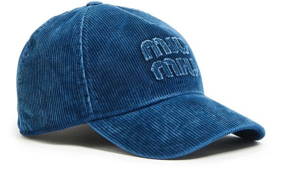 MIU MIU ベルベット製 ベースボールキャップ - Image 1