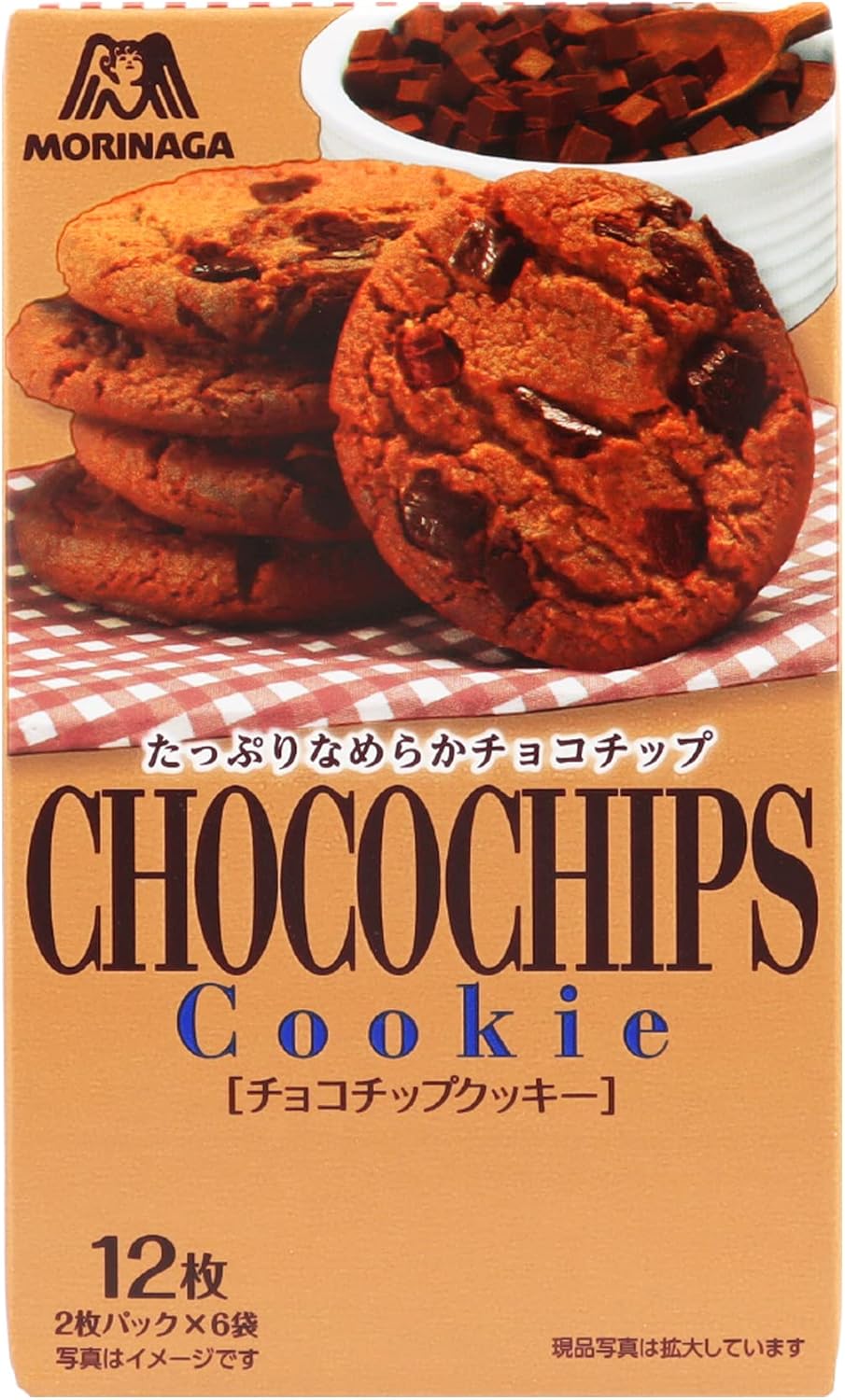 Morinaga Co., Ltd. Chocolate Chip Cookies, 12 Sheets x 5 Packs
