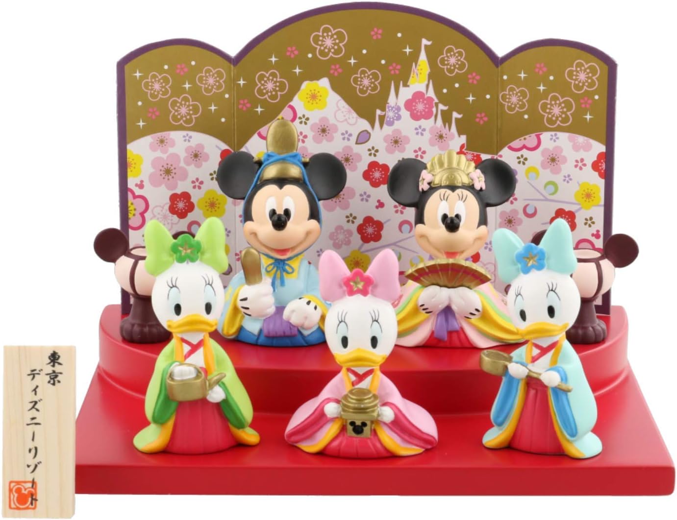 【Tokyo Disney Resort Exclusive】Mickey and Minnie Hina Dolls (3 Ladies-in-Waiting) Hina Decorations Hina Dolls