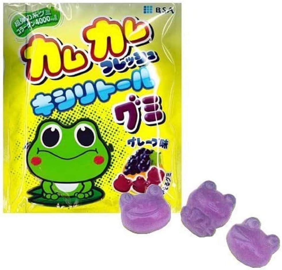 Kamukam Fresh Xylitol Gummy Grape Flavor, 1 Bag, 12 Tablets