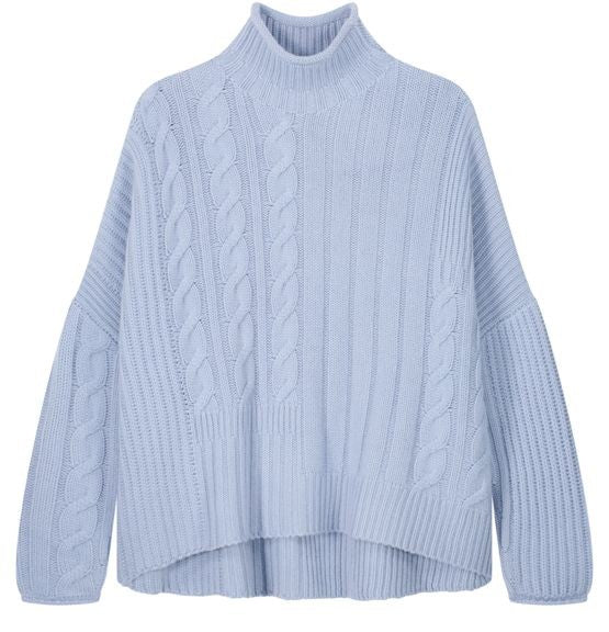BOMPARD Oversized high-neck cable knit sweater - Image 1
