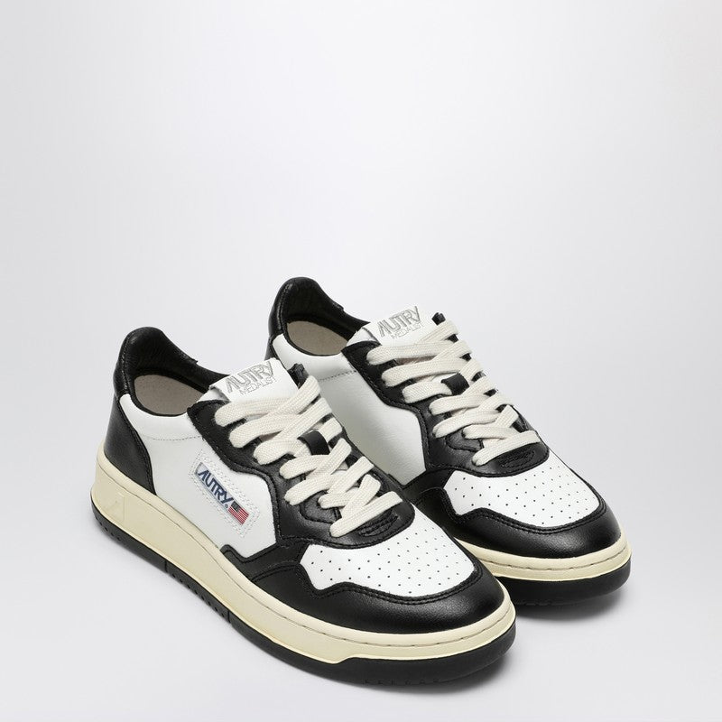 Autry Medalist Black/White Leather Trainer - Image 1
