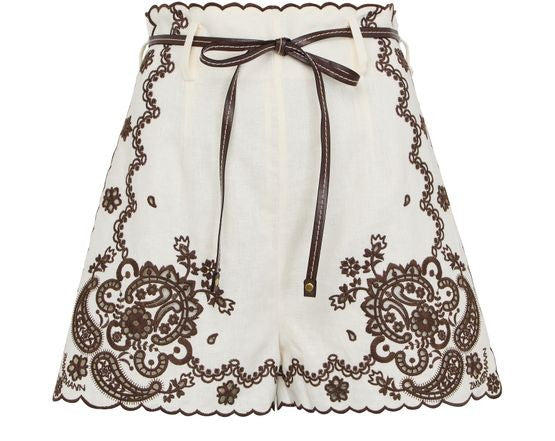 ZIMMERMANN Ascension embroidered shorts - Image 1
