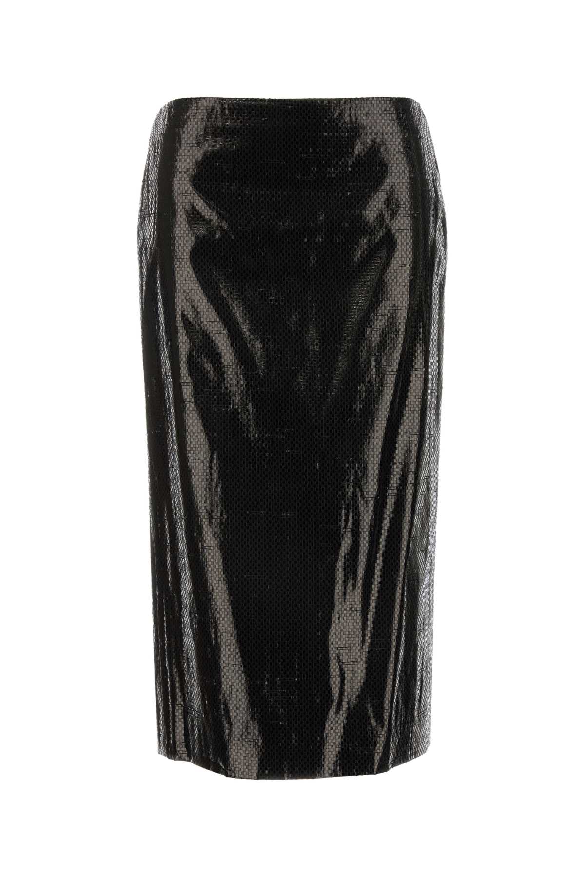Alexander Mcqueen アレクサンダーマックイーンブラックキャンバススカート - Image 1