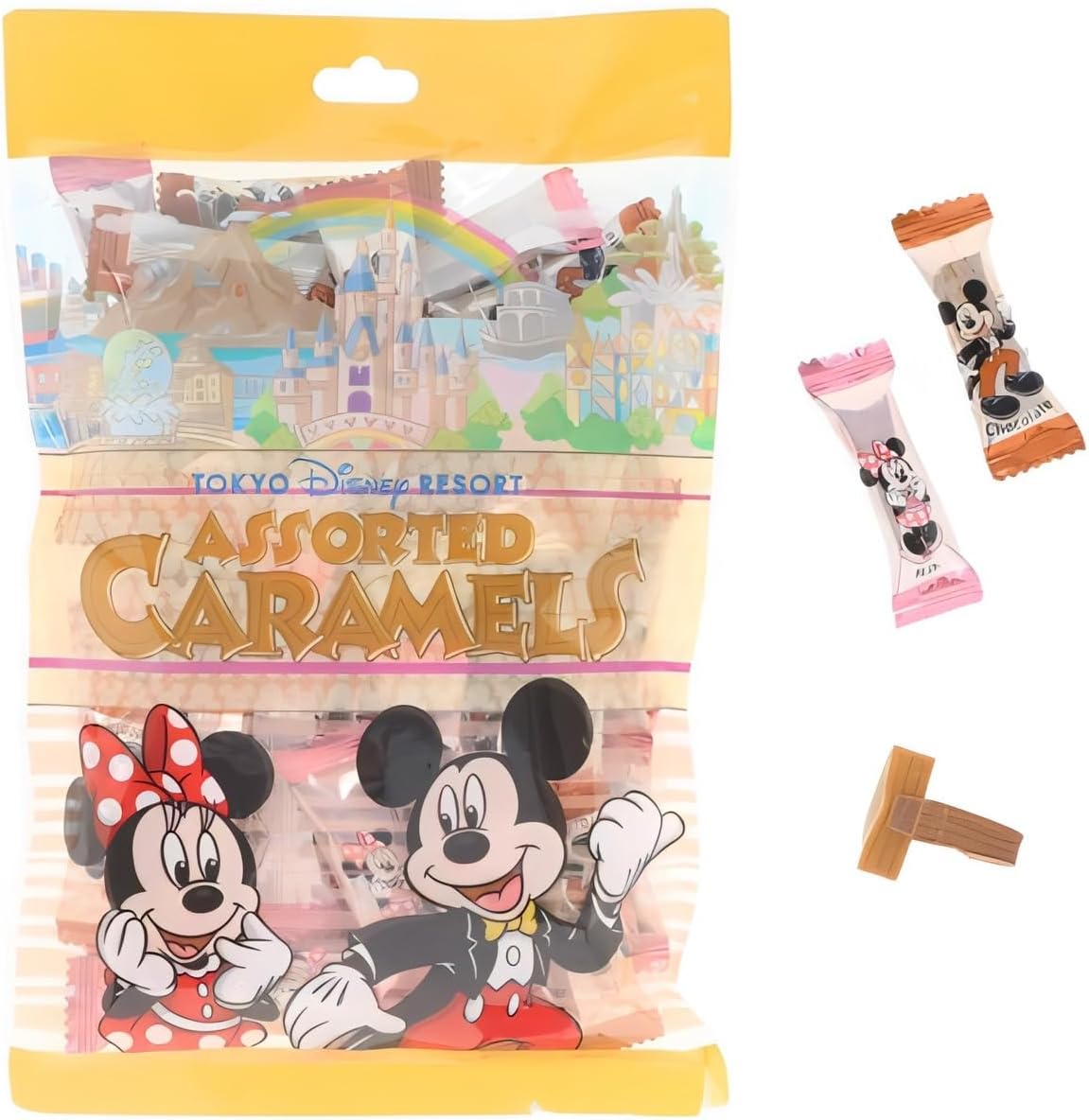 Tokyo Disney Resort Exclusive Mickey & Minnie Caramel TDR TokyoDisneyResort Popular Candy Souvenir Disney Goods Present (1 Piece)