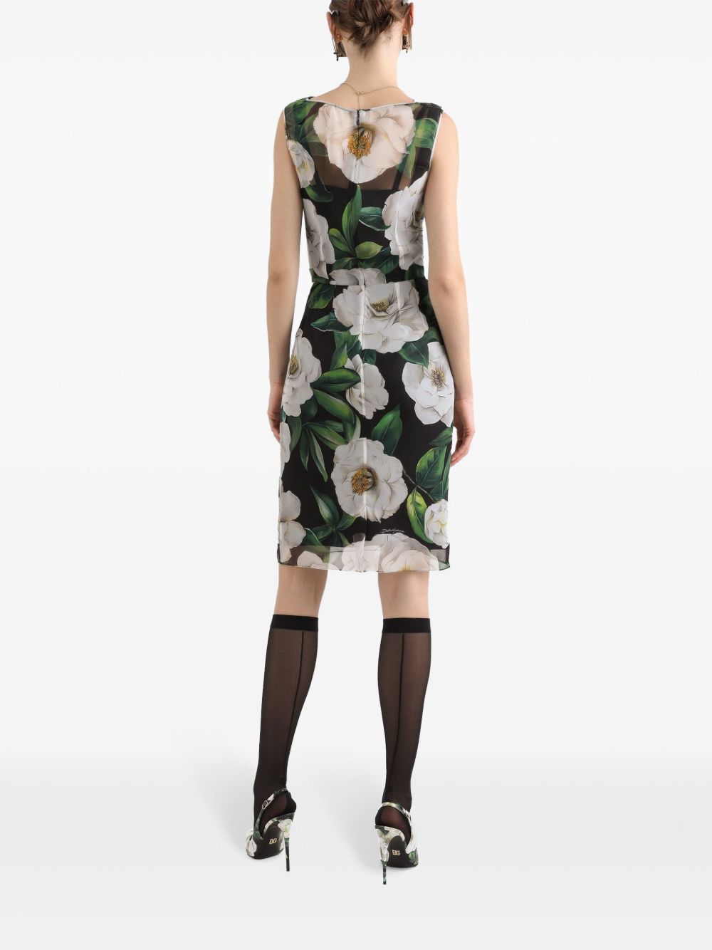 Dolce Gabbana ドルチェ&ガッバーナプリントシルクドレス - Image 1