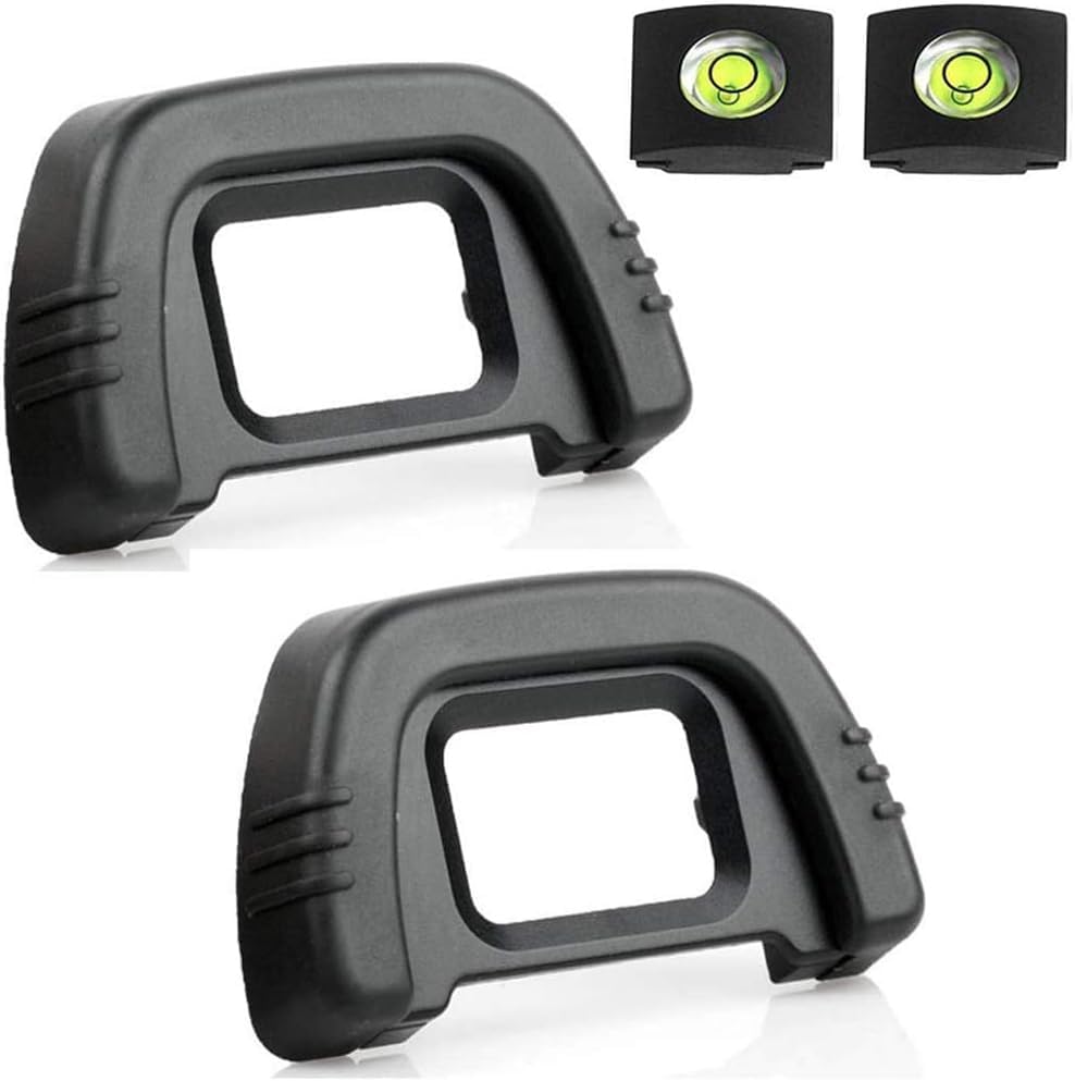 Set of 2 DK-21 Compatible Nikon Eyepiece Eyecup for Nikon D750 D610 D600 D7200 D7100 D7000 D90 D80 D70S D70 D60 D300s D200 D100 D5100 D5000 Camera Eyepiece Compatible DK-23 SLR Camera with Hot Shoe