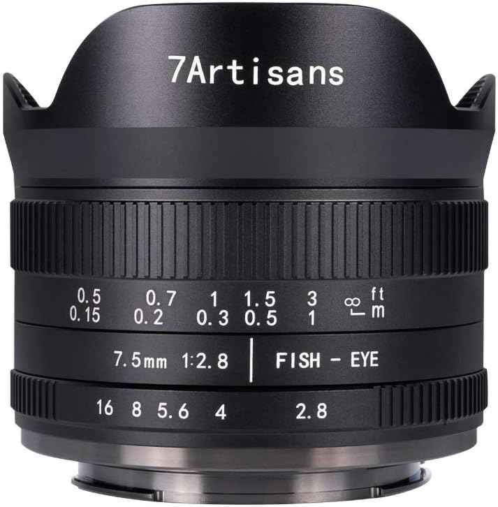 7Artisans 7.5mm F2.8 FISH-EYE II ED Z Mount Nikon Z APS-C Black Lens