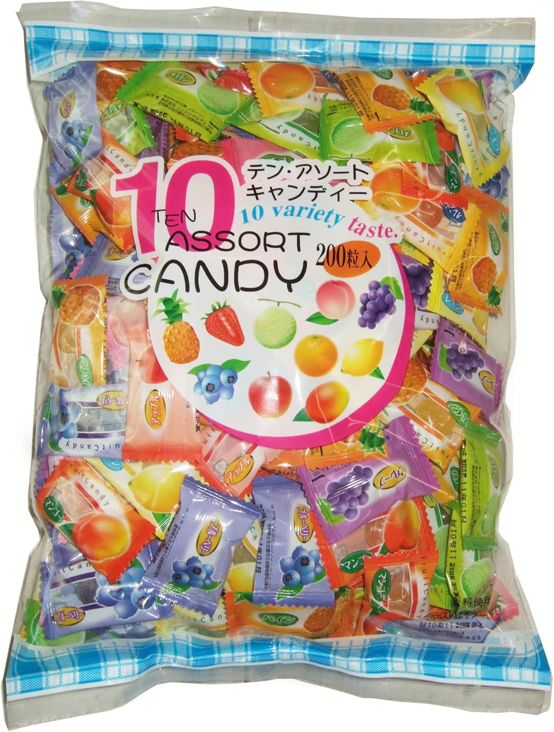 Nissin Dolce 10 Assorted Fruit Candy, 19.8 oz (560 g)